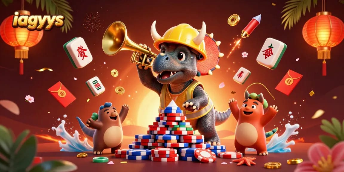 Engaging scene with iagyys characters celebrating gambling victories, showcasing vibrant casino elements