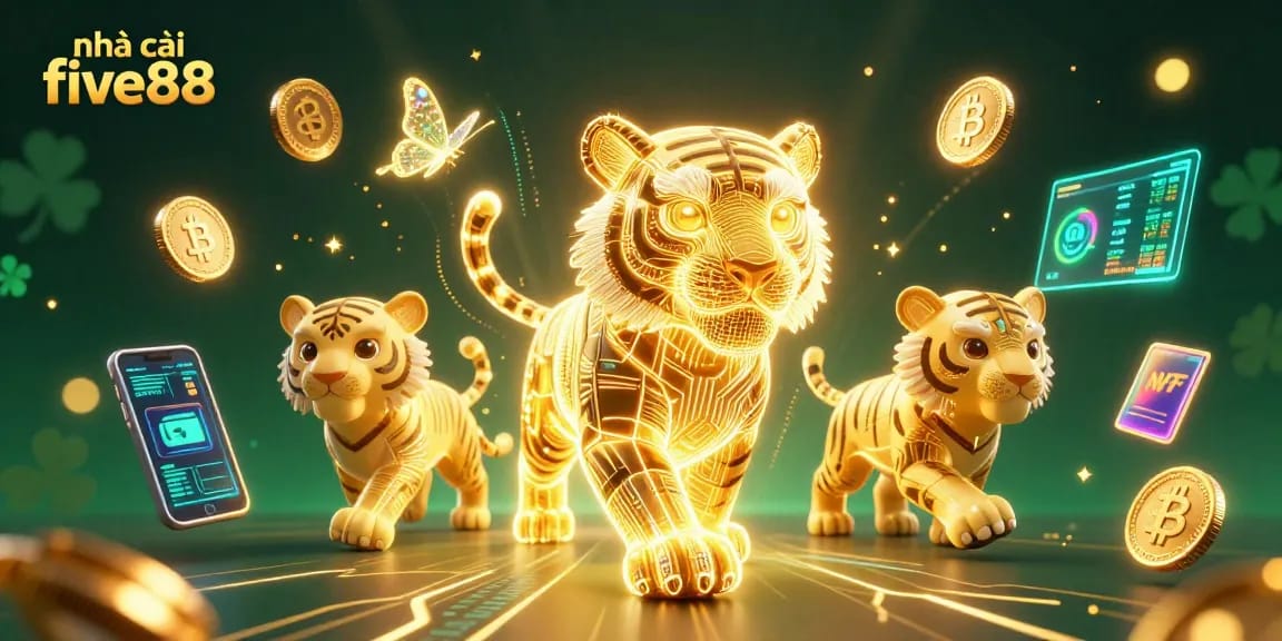Experience the thrill of nhà cái five88 with vibrant neon visuals and dynamic casino elements.