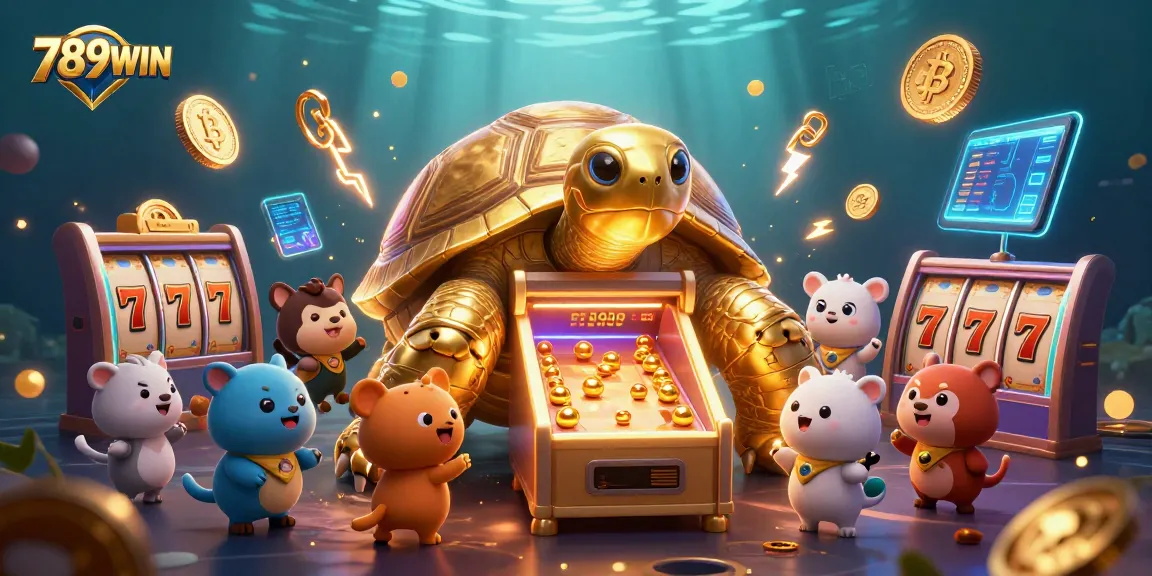 Engage with 789WIN's vibrant slots and jackpots in this dynamic 3D casino scene.