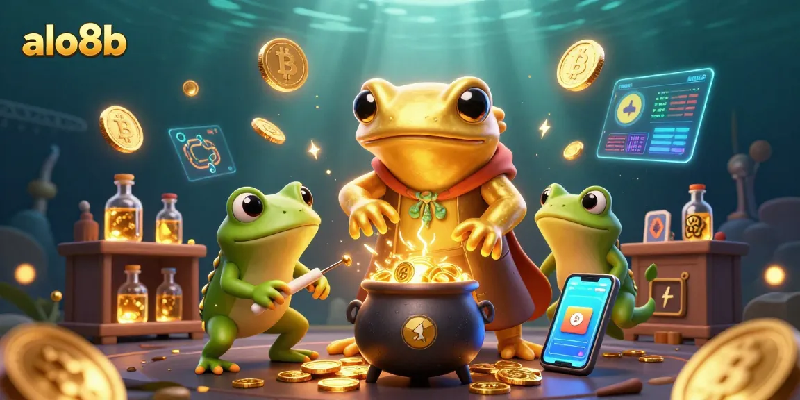 Engage with alo8b's thrilling gaming experience: dive into 3D cartoon scenes with exciting casino elements.