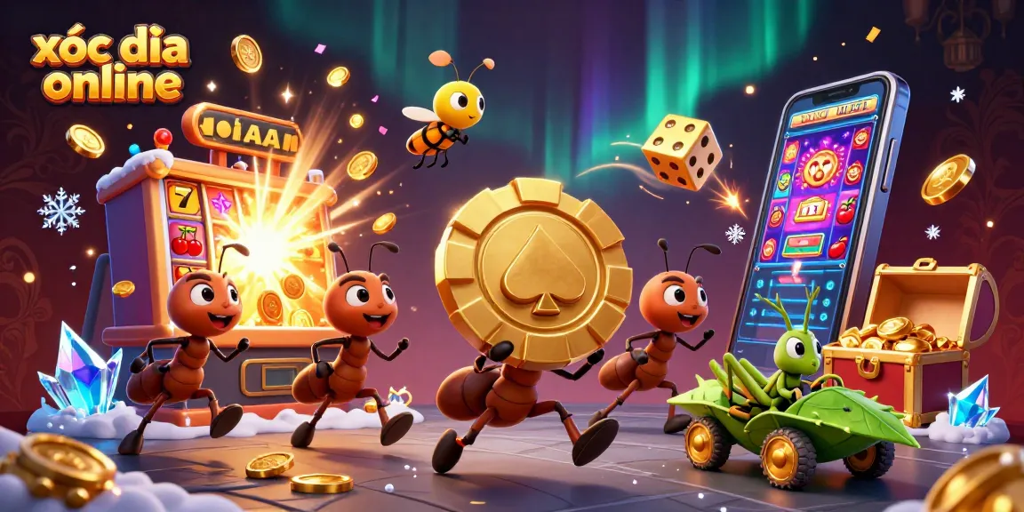 Play xóc đĩa online with thrilling visuals in this vibrant 3D illustration.