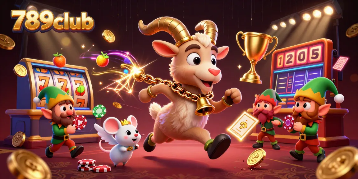 Engage in thrilling gameplay at 789club with lively casino characters stealing poker chips.